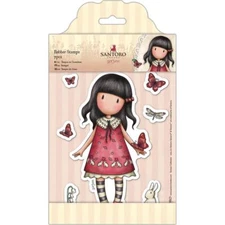 Gorjuss Girl SANTORO Cling Unmounted Rubber Stamp Set Time To Fly GOR 907219 NEW