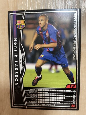 Henrik Larsson #191 2004-2005 04-05 FC Barcelona Panini WCCF