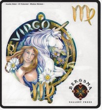 VIRGO Zodiac Fairy Stickers Car Decals Jody Bergsma astrology symbol sticker