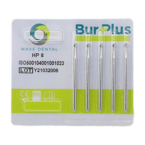 WAVE Dental Carbide Straight Burs Round HP 1/2 4 6 8 2.35mm Low Speed Handpiece - Picture 7 of 78