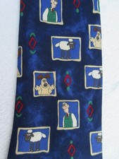 WALACE & GROMIT 3.75 INCH polyester tie NECKTIE by MARKS & SPENCER