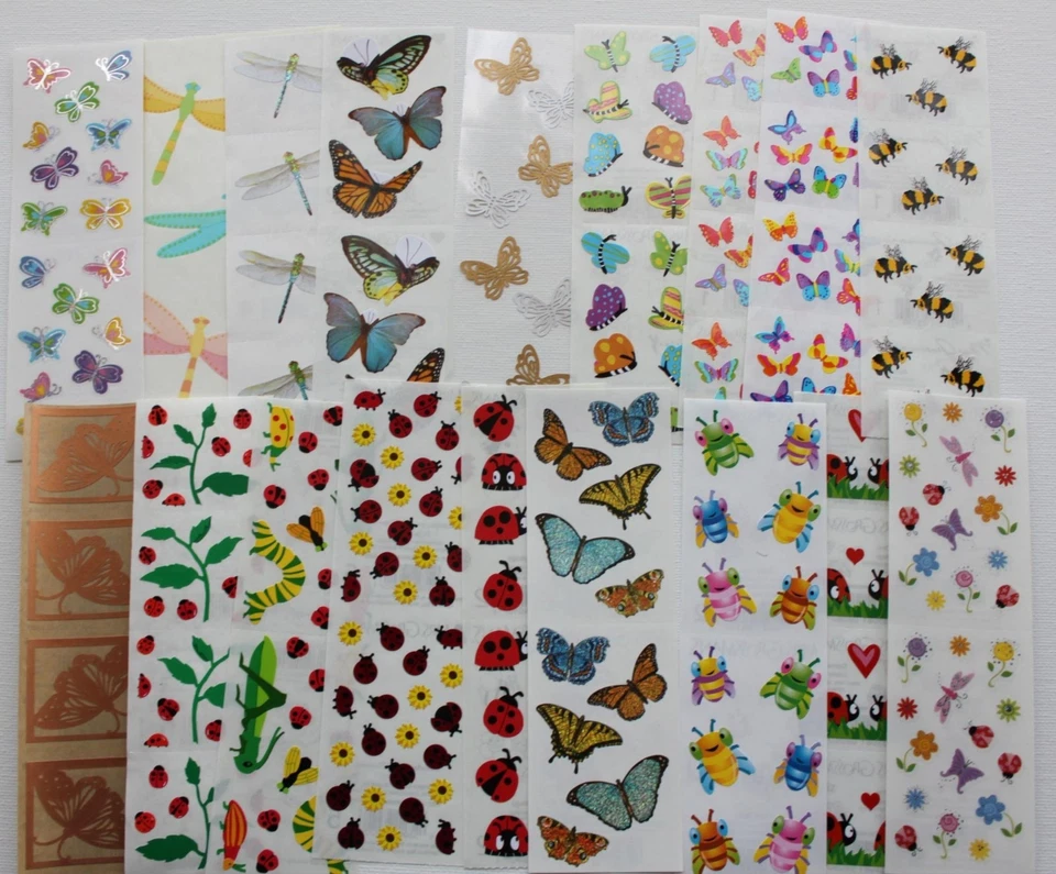 Mrs. Grossman sticker sheet You Choose - Butterfly Bees Bugs Ladybug Garden