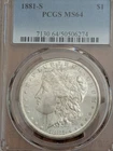 1881 S MS 64 Morgan Dollar B