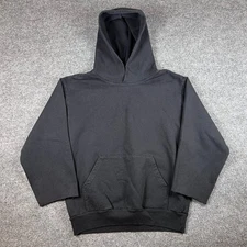 Los Angeles Apparel Heavy Fleece Hoodie Mens M Black 14oz Sweatshirt Made in USA