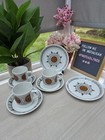 Biltons Staffordshire Vintage Mandala Cups Saucers Side Plates Set