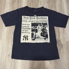 Majestic New York Yankees Derek Jeter T Shirt Youth L 12/14