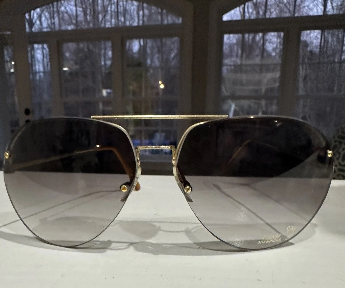 Vintage NC Tar Heels 1982 Champions Aviator Sunglasses Gold Collectible-image
