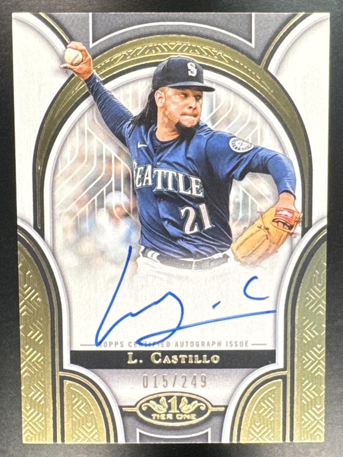 2024 Topps Tier One Luis Castillo Prime Performers Auto /249 #PPA-LC Mariners