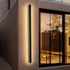 Outdoor Wall Lights LED Black Long Wall Sconce Ip65 Waterproof Outside Lights Re