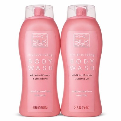 ProSilk Body Wash Watermelon Mojito Moisturizing 24 oz Bottles Lot of 2