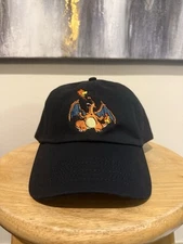 Pokémon Charizard Black Strap Back Dad Hat Pikachu Charmander Blastoise