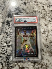 2024 TOPPS CHROME LOGOFRACTOR #123 ZACH NETO BLACK REFRACTOR PSA 9 POP 3