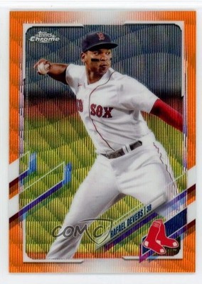 2021 Topps Chrome Orange Wave Refractor /25 Rafael Devers #94 1t9o
