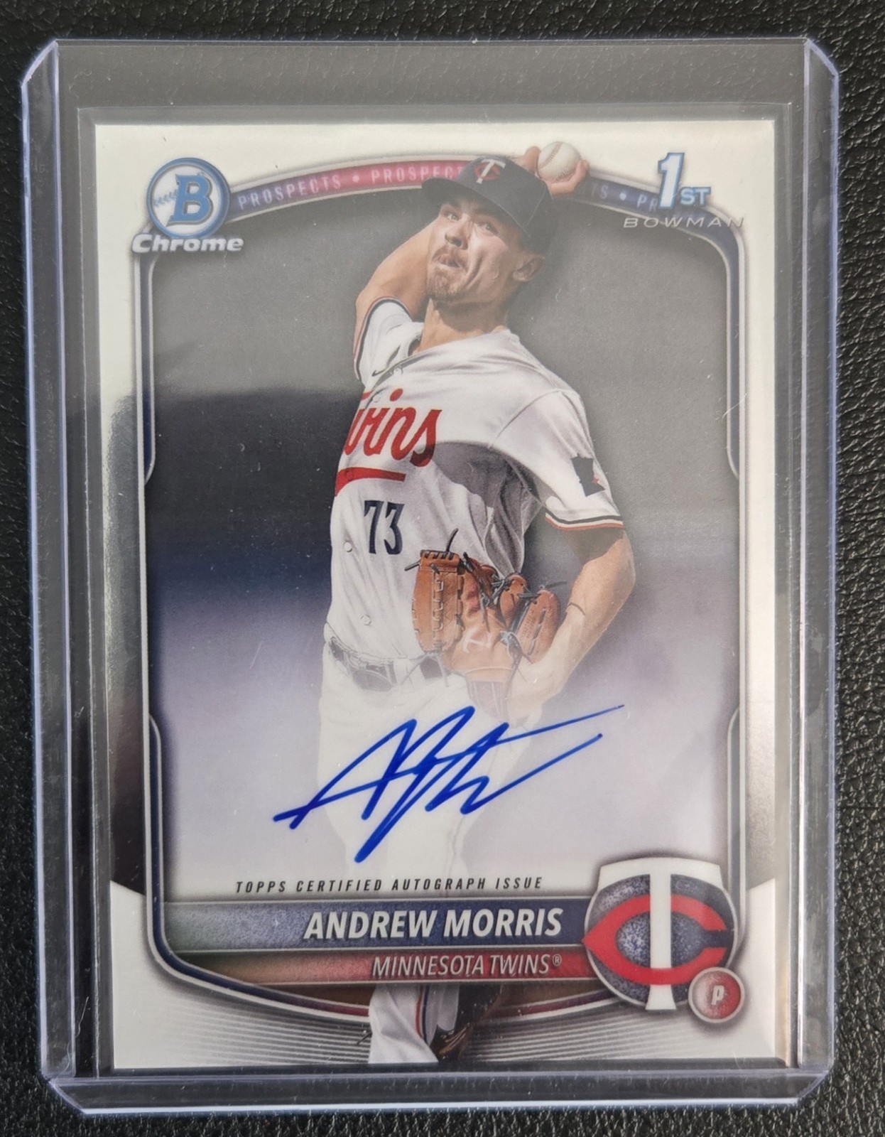 2025 Bowman #CPA-AMO Andrew Morris 1st Chrome Prospect Autographs