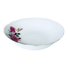 Ciotola per verdure J Kronester Baviera Germania porcellana rosa smerlata 9 1/8"