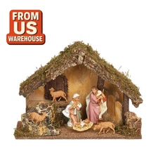 7.5 Inch Scale 6 Piece Figure Nativity Set with Stable by Fontanini