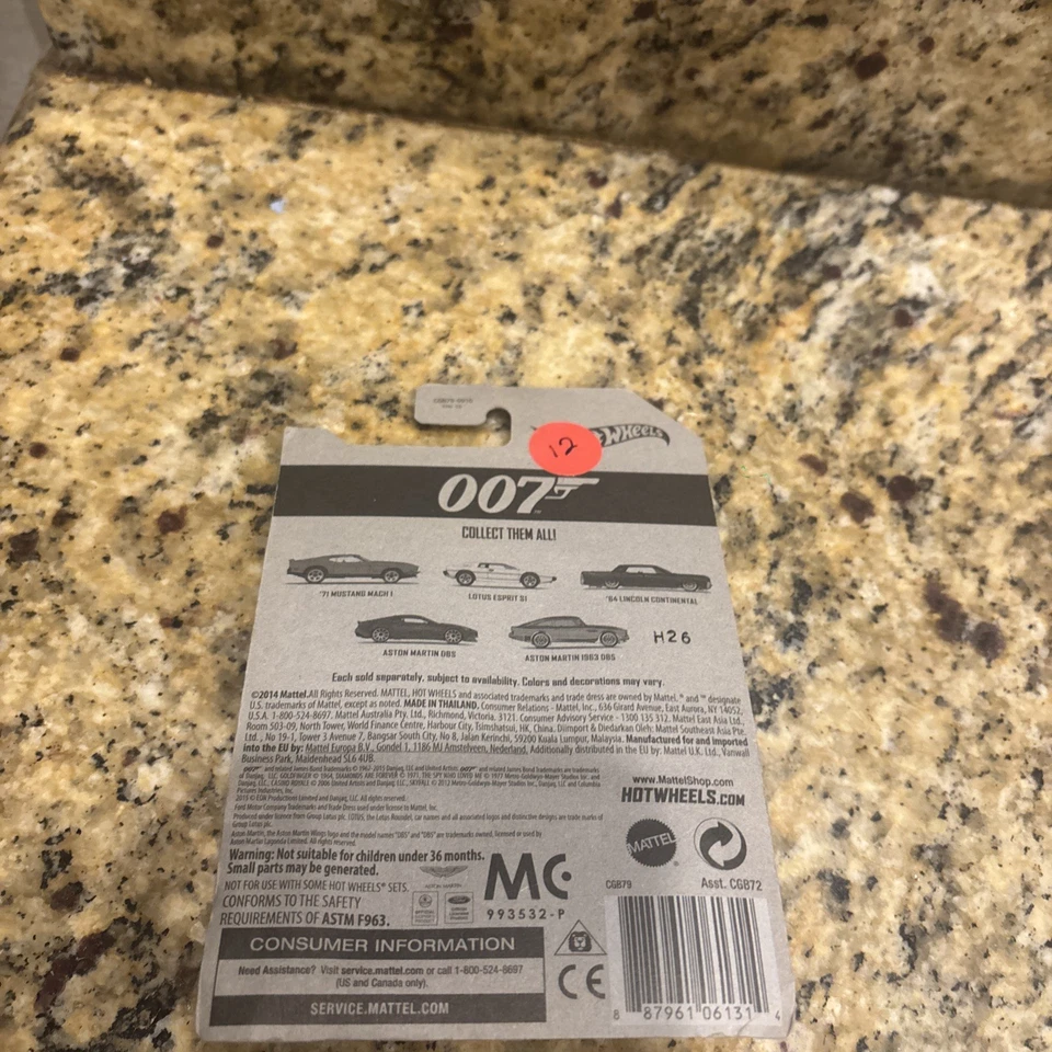 Hot Wheels 007 James Bond Aston Martin 1963 DB5 Skyfall sellado 4/5 (B52) Foto 3 de 4