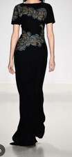 NWT Tadashi Shoji Crystal Lace Applique Side Panel Gown 4