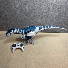 WowWee Roboraptor T-Rex 32" Dinosaur 2005 Remote Control Robot Blue Tested