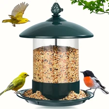 Metal Bird Feeders for Outdoors Hanging, 1.8 Lb Capacity Weather Resistant Wild