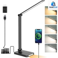 LED Desk Lamp with USB Ports,Touch Desk Lamps for Home Office with 5 Modes