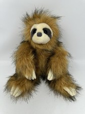 Aurora World Purely Luxe 13" Stuffed Plush Brown Black Sloth Animal Toy 2019