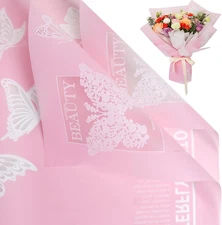 20 Sheet Flower Wrapping Paper - Waterproof Floral Bouquet Wrapping Paper, Flori