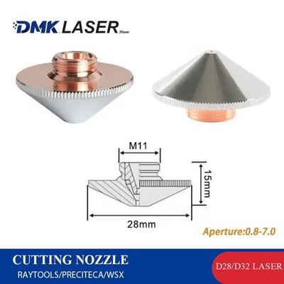 Laser Cutting Nozzle D28 M11 Nozzles 0.8-7.0mm For WSX BOCI HSG Laser Cut Head