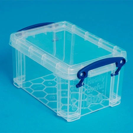 Really Useful 0.7 LITRE CLEAR BOX (120 x 80 x 70) DESK TIDY