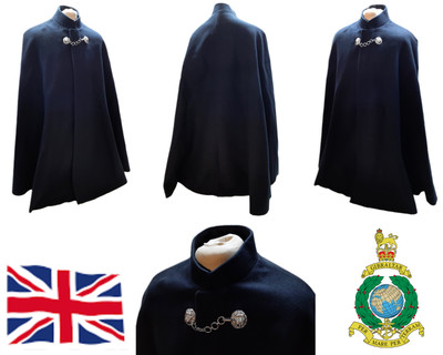 British RM Cape Navy Blue Wool Bandsman Bandswoman Lion Head Clasp