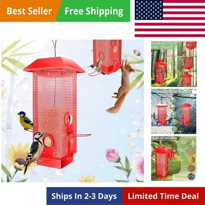 Durable Outdoor Bird Feeder   2.5LB Capacity, Squirrel-Proof Design for Gardens