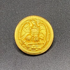 Navy Gold Tone Eagle with Anchor Waterbury Button Conn. Replacement Button (a2)
