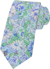 Mens Tie, Floral Neck Tie, Skinny Ties for Men 2.56'', Flower Printed Cotton Nec