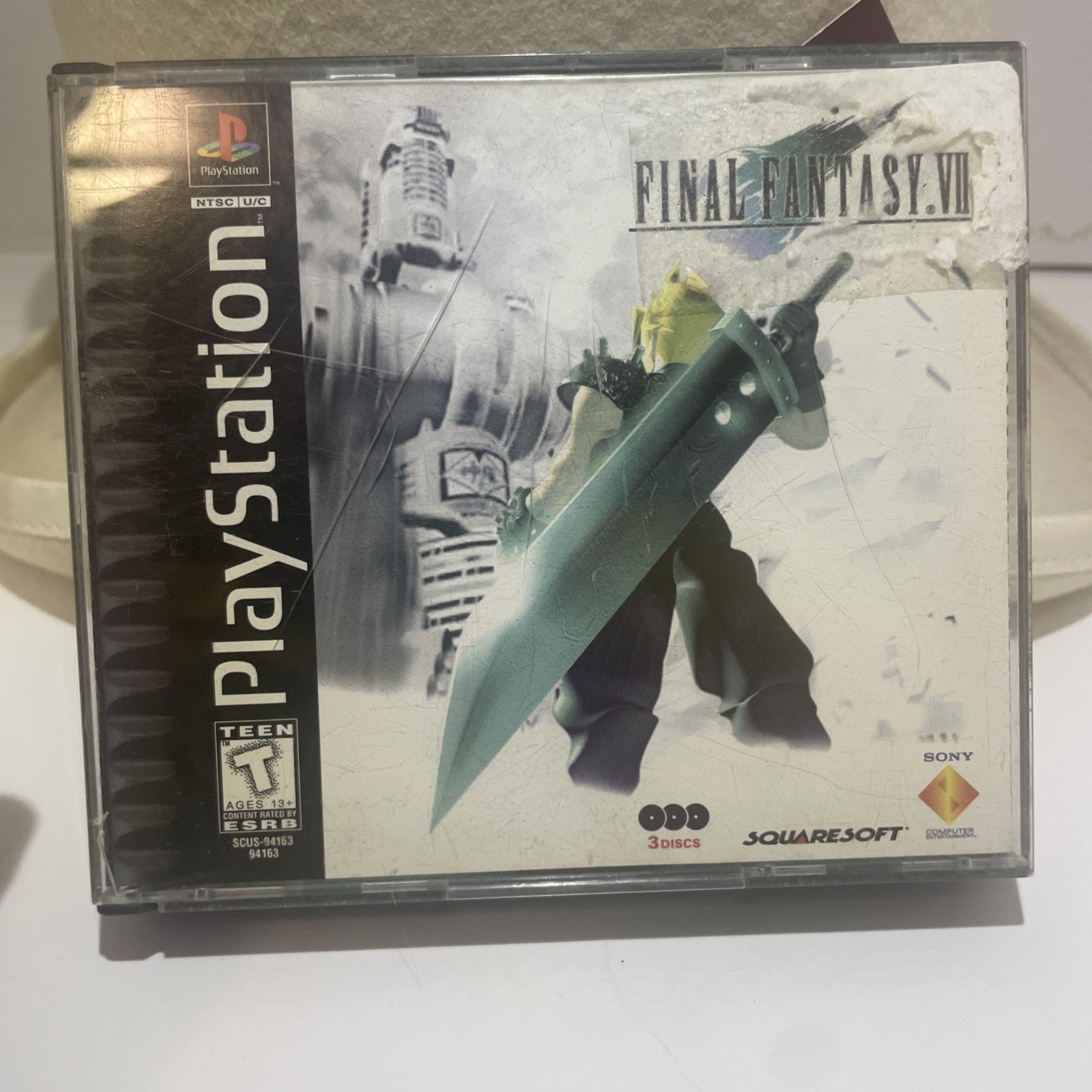 Final Fantasy VII PlayStation 1, 1997, Complete Black Label Tested Working