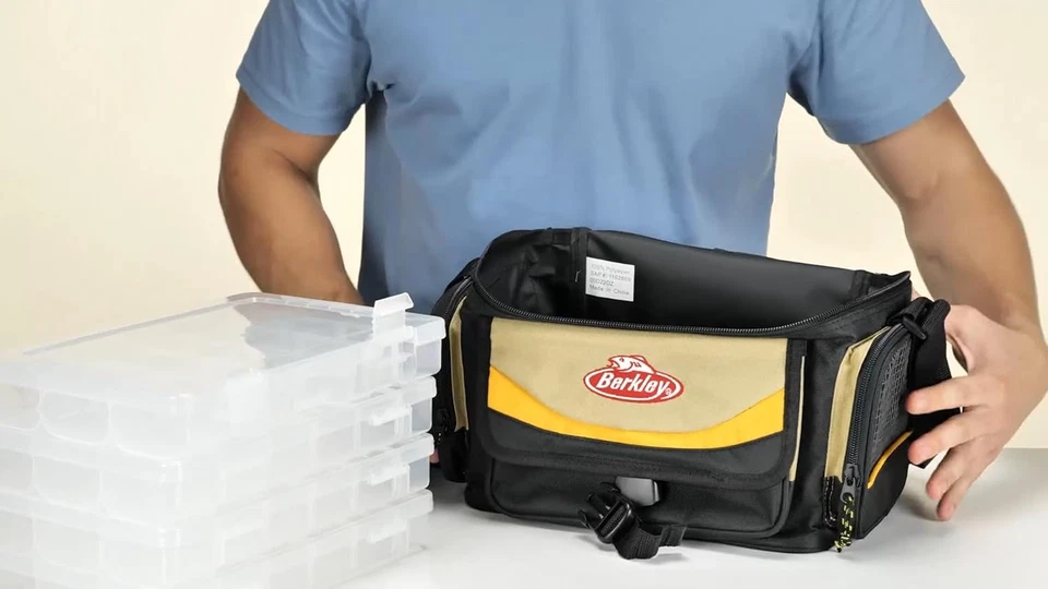 , Borsa Da Pesca Unisex-Adulto, Rosso/Grigio/Nero, Taglia Unica - Immagine 3 di 4