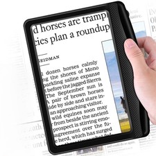 Rechargeable 5X Magnifying Glass for Reading, Large Bright Full Page Magnifie...