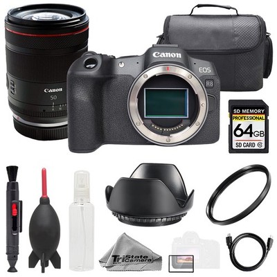 Canon EOS R8 + RF 50mm f/1.4 L VCM Lens +64GB+ UV Filter- Basic Kit