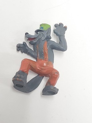 Vintage Marx Big Bad WOLF Pvc Figure 3 Little Pigs 2.25'' 1960s