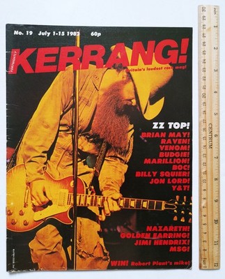 ZZ Top Cover | Kerrang Mag 1 Jul 1982, UK 19 | Queen, Marillion, Billy Squier