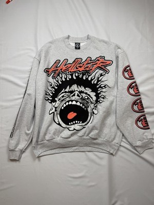 Hellstar Studios 'Records' Crewneck Sweatshirt Heather Grey XL