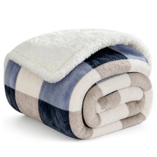 Sherpa Fleece Throw Blanket for Couch, Fluffy Plush Warm Fuzzy Blanket for an...