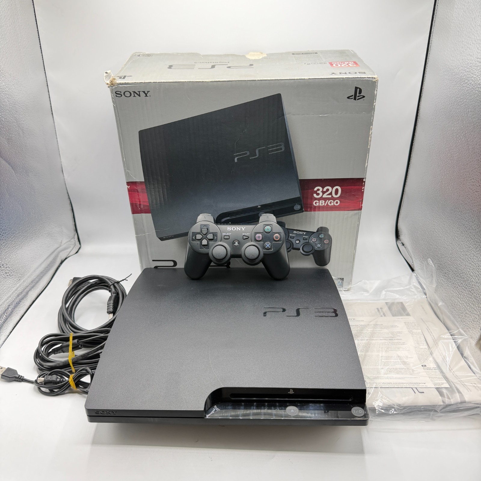 Ps3 Slim 320 GB console Sony Playstation - Cech-3004B con controller e Testato