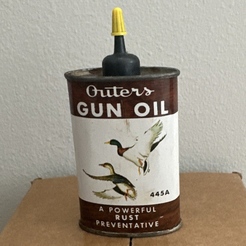 Vintage Outers Gun Oil Rust Protection Lubricant 3 oz Metal Can