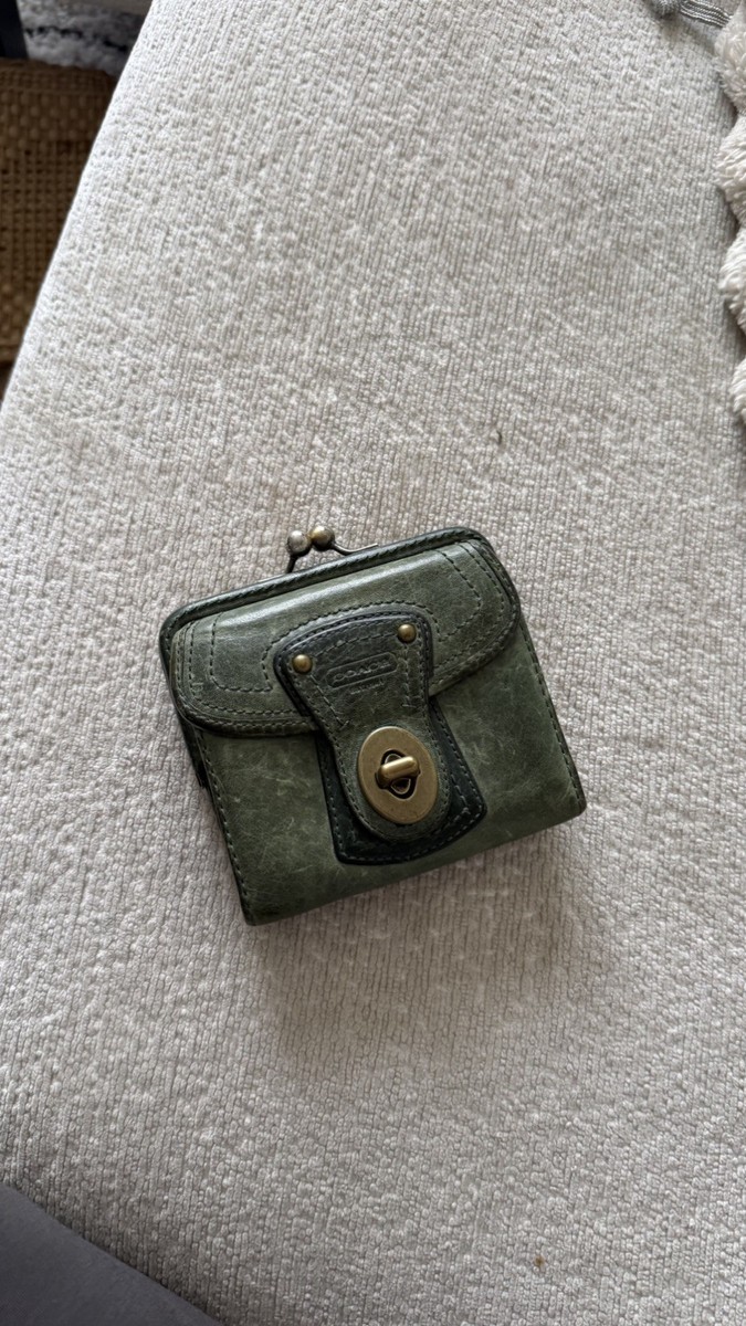 Y2K Coach 65th Anniversary Edition Legacy Gigi green leather