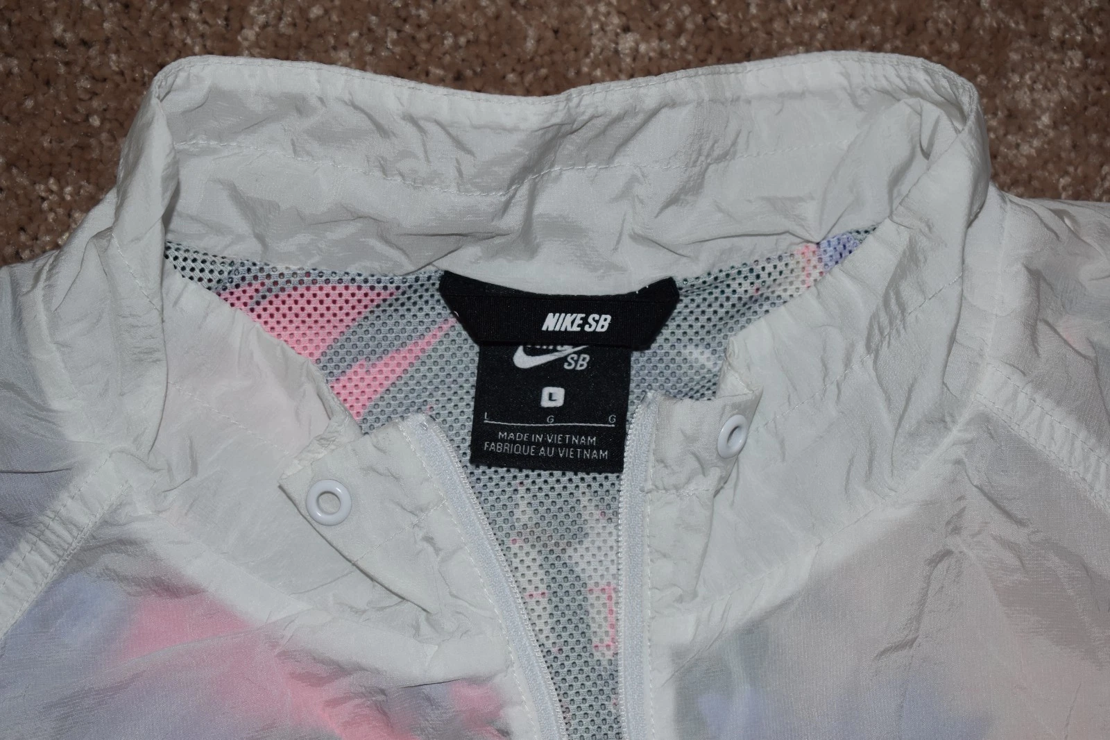 Nike SB Paradise Pullover Windbreaker Jacket Floral Mesh Mens LG - product detail image 2