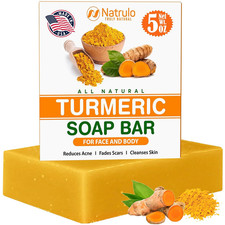Natural Turmeric Soap Bar for Face Body Turmeric Skin Brightening Soap for D