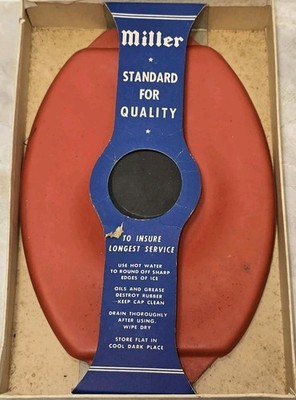 Miller Standard Ice Cap Vintage Rubber Hot Water Bottle w/ Original Box