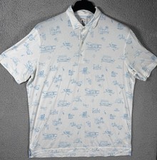 Johnnie O Polo Shirt Mens Extra Large XL All Over Print Stretch Golf Performance