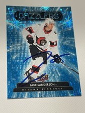 Jake Sanderson Signed Card UD Upper Deck Dazzlers JSA COA IP Auto Senators b