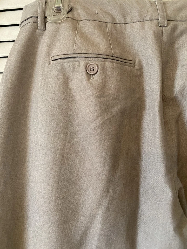 LARRY LEVINE Women's Light Brown Stretch Straight Leg Career Pants Size 10 - Image 4 of 4